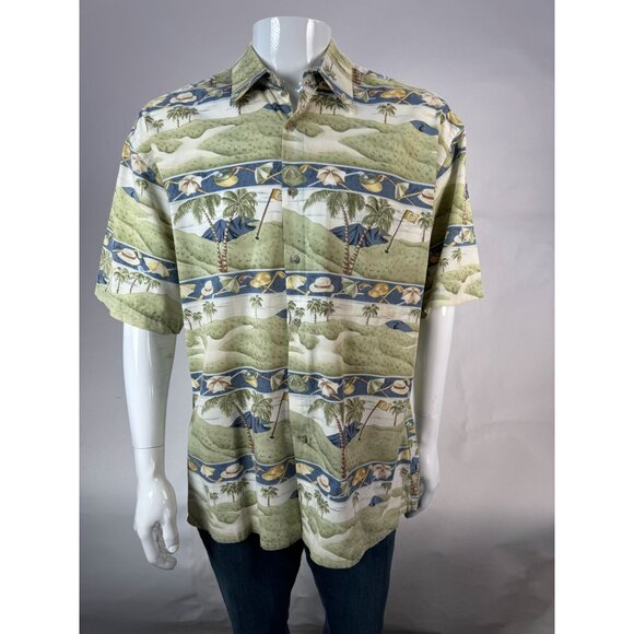 Pierre Cardin Vintage Hawaiian Golf Shirt M Cotton - Picture 7 of 16